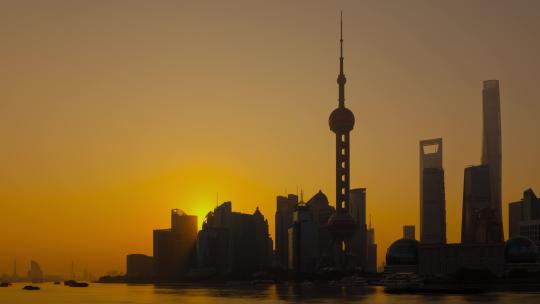 上海中国天际线的时移视频素材模板下载