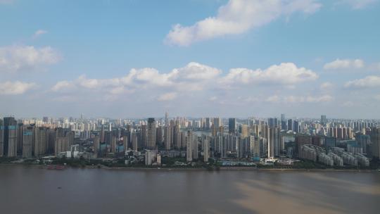 湖北武汉城市风光高楼建筑航拍