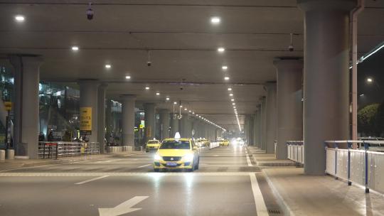 重庆江北国际机场夜景视频素材模板下载