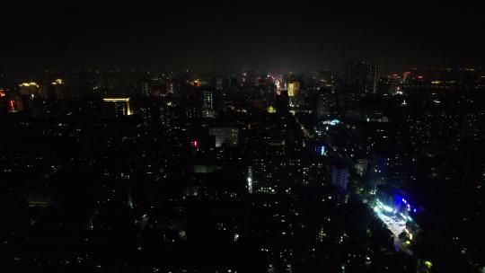 城市凌晨三点万家灯火航拍视频素材模板下载