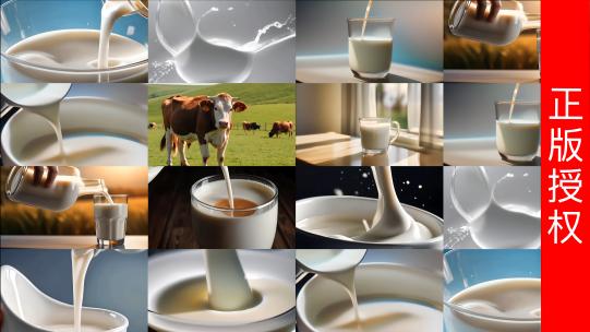 牛奶广告合集【4K原创】高清在线视频素材下载