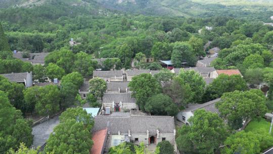 航拍武汉黄陂区大余湾景区