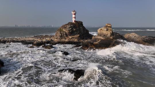 原创 航拍福建漳州东山岛灯塔自然风光