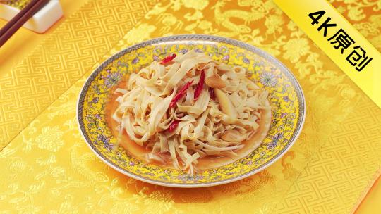 中国东北特色家常小菜凉拌豆腐丝制作过程