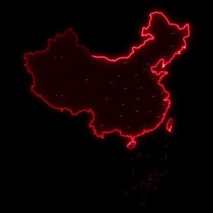 【透明通道】中国地图勾线动画