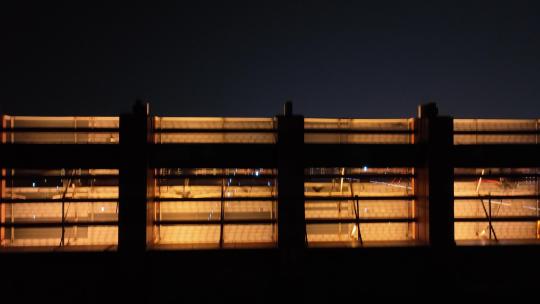 长沙岳麓区夜景航拍