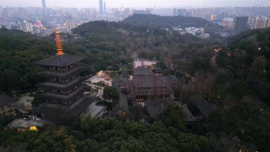 浙江省温州市景山公园护国寺视频素材模板下载