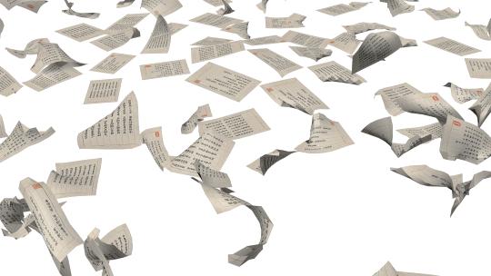 书页随风起舞转场（透明通道）