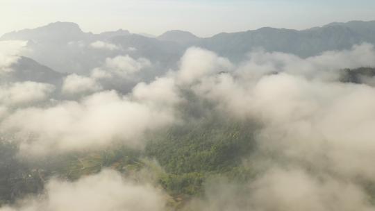 航拍浙江温州楠溪江自然风景