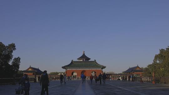 北京古风建筑天坛公园 神道