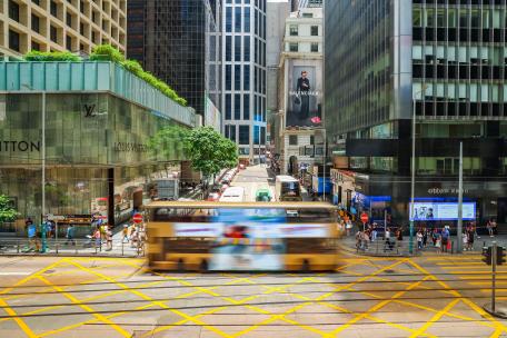 香港中环路口车流延时摄影