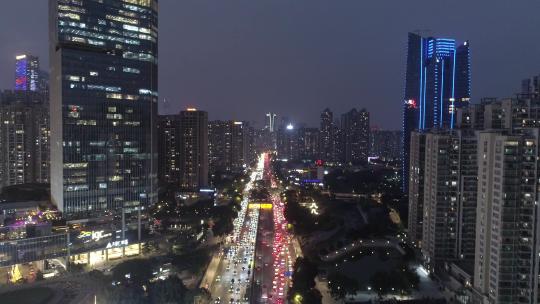 广州珠江新城繁华街道夜景01视频素材模板下载