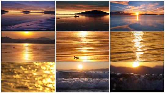 唯美金色水面空镜高清在线视频素材下载