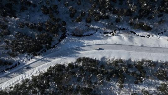 吉林长白山森林公路自驾游旅行航拍风光