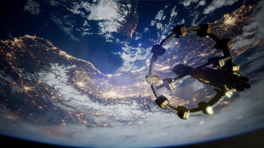 宇宙太空空间站视频素材模板下载