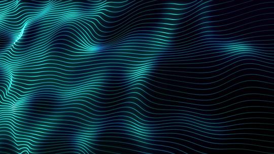 时尚动感蓝色绿色科技感线条流动背景
