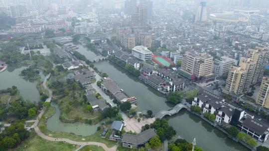 4k 航拍温州城市景观全景