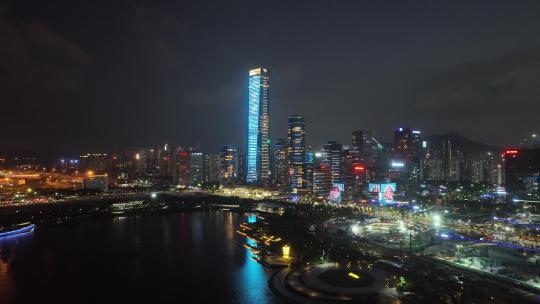 深圳南山区建筑群夜景合集视频素材模板下载