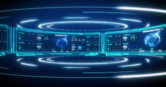 全息屏幕A04(AE模板)虚拟演播厅