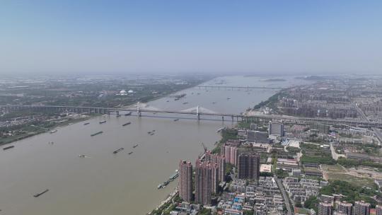 芜湖长江三桥延时航拍