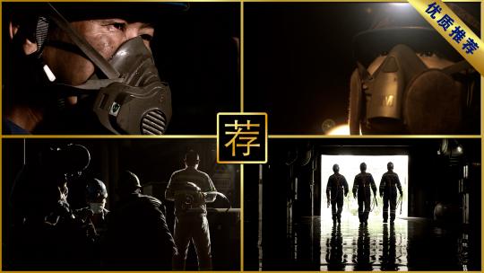 工人背影行走工人工作画面51劳动节