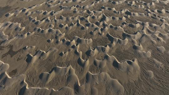 西藏十万个沙丘航拍