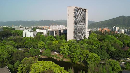 重庆西南大学中心图书馆校园生态航拍