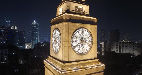 上海钟楼夜景航拍