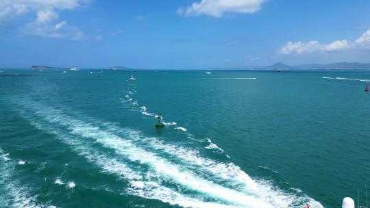 【4k原创可商业】海南三亚游艇出海航行合集
