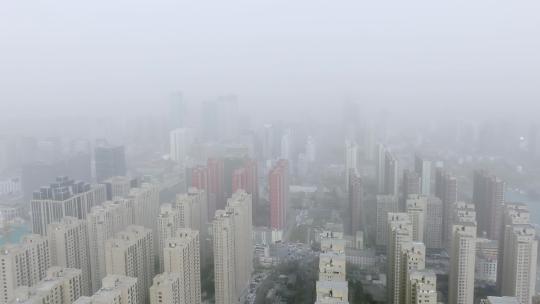 城市雾霾天气视频素材模板下载