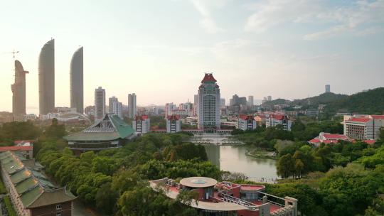 福建厦门市厦门大学航拍风光