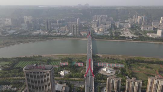 宝鸡渭滨区蟠龙大桥8视频素材模板下载