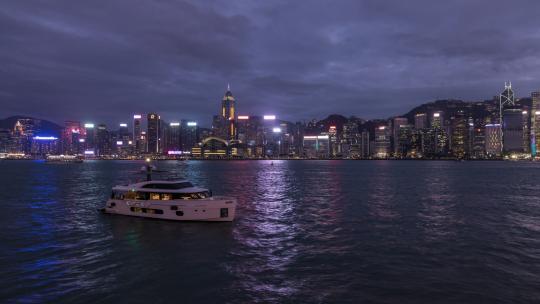香港 维港夜景 1-EOS R5 Skyline视频素材模板下载