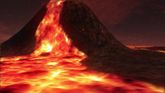 火山岩浆火星3d场景特效4KAE工程