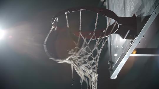 篮球入网得分慢动作！视频素材模板下载