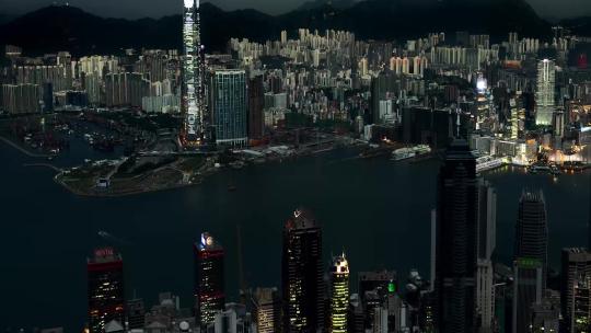 高清夜景城市风景视频素材