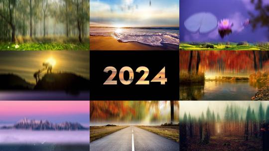 2024-图片快速切换汇聚年份数字增长