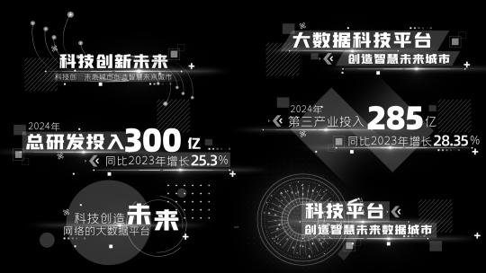 白色高端科技字幕条人名条简洁简约AE模板