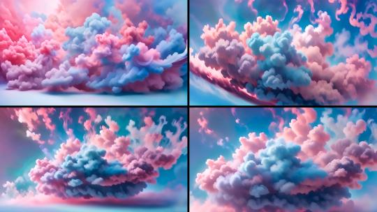 梦幻创意抽象彩色烟雾背景高清在线视频素材下载