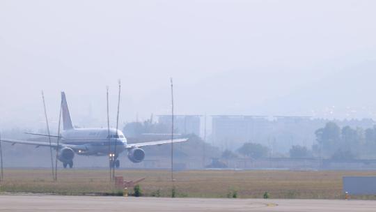 中国国际航空公司客机飞机起飞全程大特写视频素材模板下载