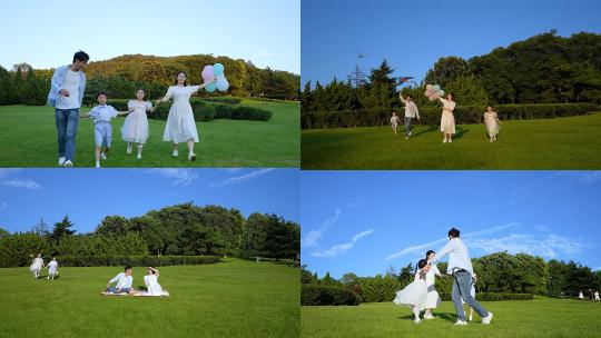 【合集】家人户外公园春游玩乐高清