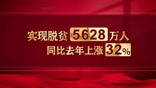 扶贫新农村简洁大气数据文字简洁科技数据