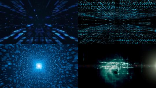 【合集】粒子抽象网络科技背景视频素材模板下载