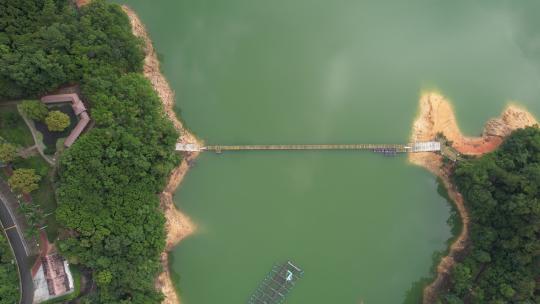 广州从化流溪河森林公园水库航拍