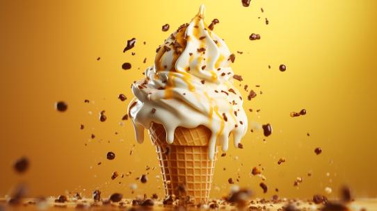 巧克力冰淇淋糕点甜甜圈甜点甜品冰激凌食品