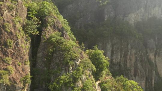 航拍浙江温州楠溪江自然风景