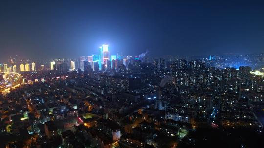 青岛城区夜景视频素材模板下载