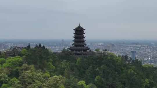 都江堰景区航拍