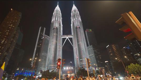 马来西亚双子塔高清在线视频素材下载