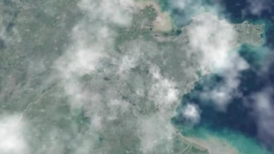 天空云层模板山东济南地图AE视频素材教程下载